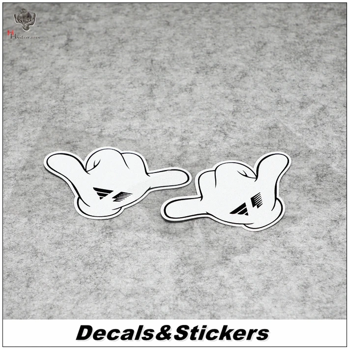 

NO.L160 Lucky gestures JDM 3M Reflective Modified Stickers Car Glass Waterproof MOTO GP Decals Racing Motorcycle Motocross