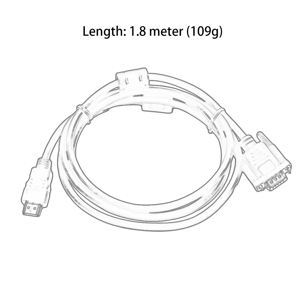 1,8/3 метра HDMI к VGA Кабель 15Pin адаптер папа к папа видео 1024x768 p Высокое разрешение супер быстрая скорость передачи данных