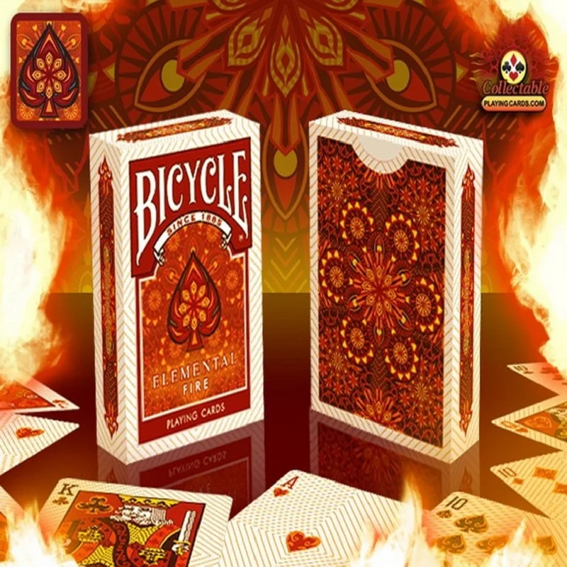 

Bicycle Elemental Fire Playing Cards Collectable Poker Limited Edition Deck Magic Cards Magic Tricks Props for Magician