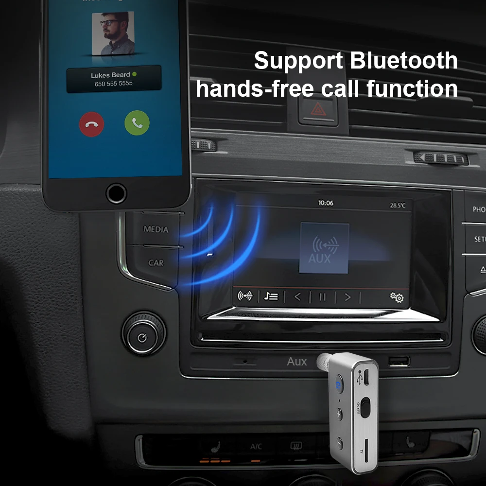 Tancredy Aux Bluetooth музыкальный аудио приемник Bluetooth Handsfree автомобильный комплект A2DP беспроводной автомобильный Bluetooth Aux приемник адаптер 4,2+ EDR