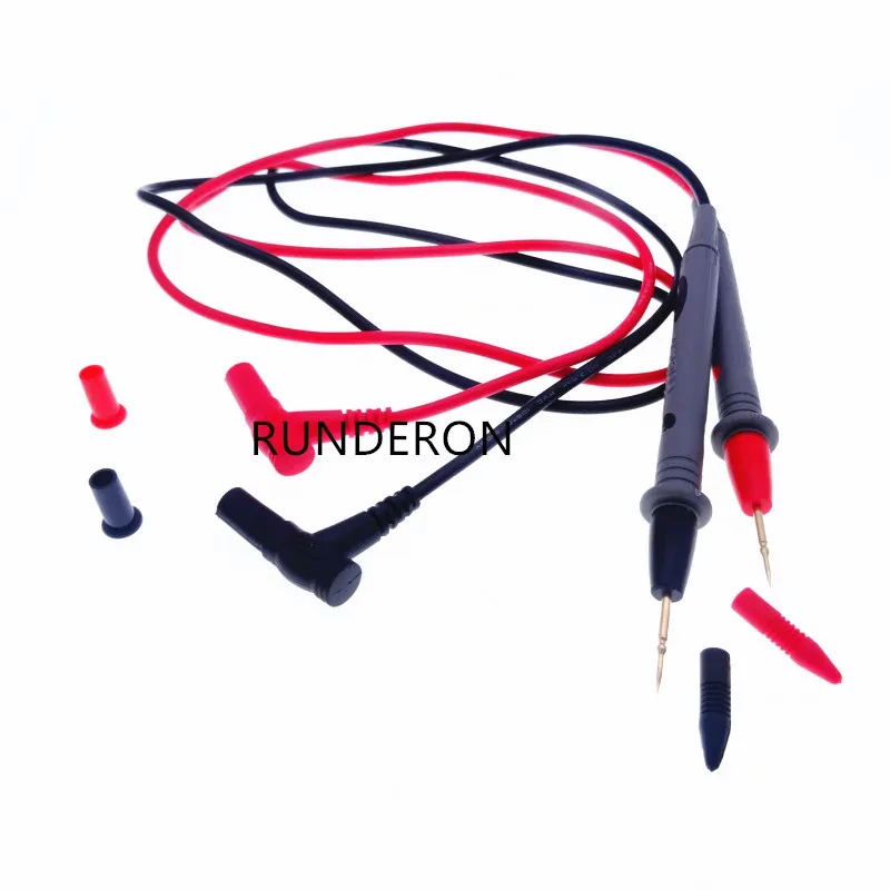 1.1m Meter Length Universal Multimeter Tester Tool Detector Connector Wire Cable Positive Negative Red Black 20A 1000V