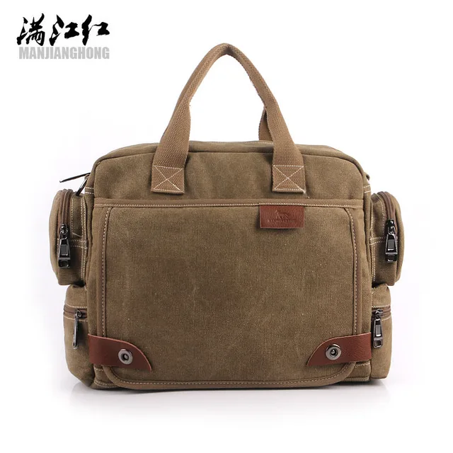 MANJIANGHONG Brand fashion men handbag men canvas bag multi color ...