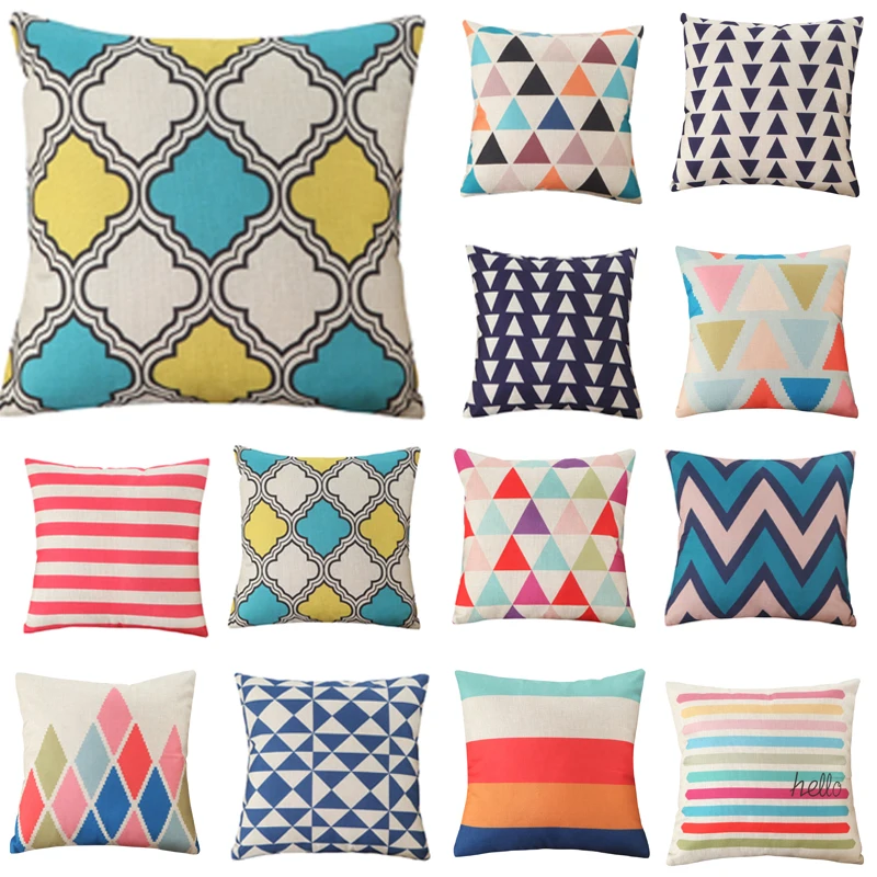 Colorful European Geometric Cushion Cover Wholesale Home Decorative