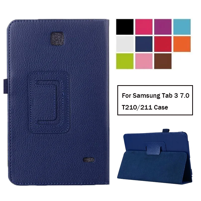 Чехол для Samsung Galaxy Tab 3 7 0 T210 T211 кожаный чехол Tab3 искусственный чехол|Чехлы