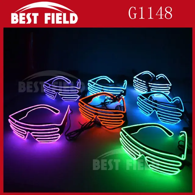 Gratis verzending El Draad zonnebril LED Verlichting flash Shutter ... Gratis verzending El Draad zonnebril LED Verlichting flash Shutter ...
