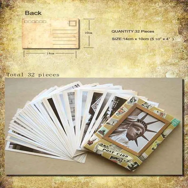  32Pcs/pack Vintage Old memory Postcard wedding Gifts Postcard Birthday Greeting Cards Invitation Ca - 4000533731945