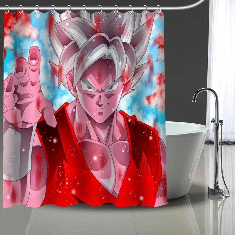 Высокое качество Дракон мяч печать занавеска для душа водонепроницаемые шторка Декор ванной комнаты с крючками на заказ ваше изображение больше размера - Цвет: 14