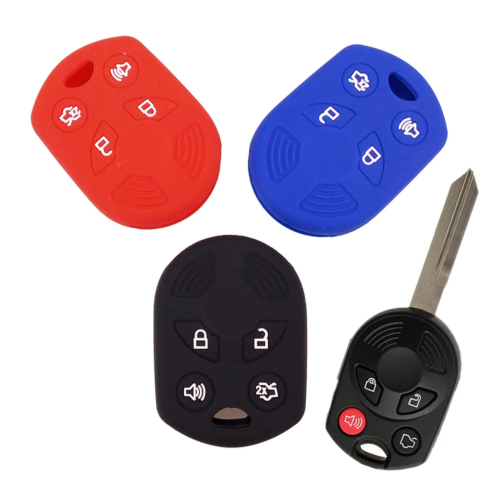 Силиконовый чехол для ключа Ford Focus Escape Fusion Edge C Max Explorer Flex Taurus|for ford|covers for car keyskey explorer