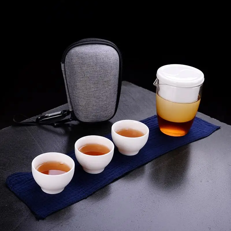 Ceramic Portable Teapot Porcelain Teaset Fangran Chinese Travel Kung Fu Tea Set Gaiwan Tea Cups Mug Of Tea Ceremony Tea Pot