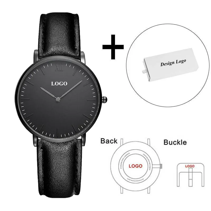 CL036 персонализированные женские часы на заказ ваши наручные часы собственной марки женские пользовательские логотип ультра-тонкие наручные часы, от производителя водонепроницаемые - Цвет: Custom Watch and Box
