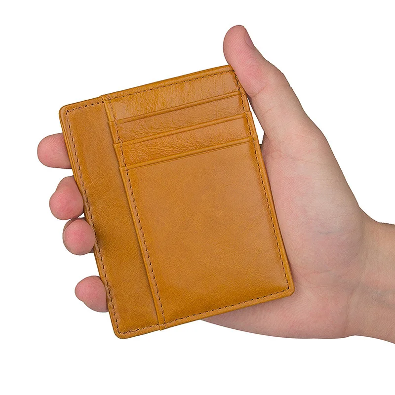 Кожаные модные сумки для карт костюмы для мужчин и женщин с функцией RFID изменить кошелек анти-сканирование карты пакет