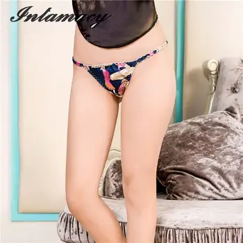 

Fashion Sexy Female Silk 100% Silk Underwear Lady Thong T Pants Briefs Lace 2.
