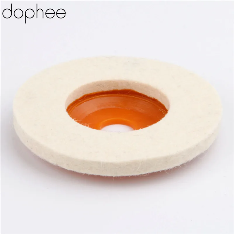 dophee 100mm Wool Polishing Wheel Buffing Pads Angle Grinder Wheel Felt Polishing Disc for Metal Marble Glass Ceramics 1 PC