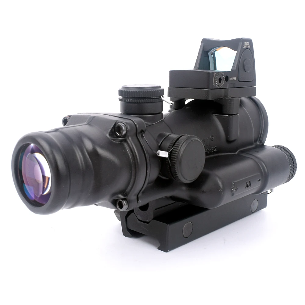 WIPSON тактический Trijicon ACOG 4x32 светодиодный прицел HD прицел с подсветкой прицел с рефлектором Регулируемый мин Красный точка зрения