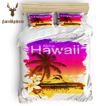

Family Decor Hawaii Beach Summer Hoilday Eve Of All Saint's Day Quilt Cover Bedding 4 Pcs Bedding Sets Machine Washable Living