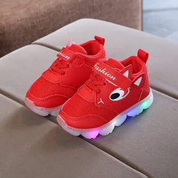 

davidyue lighted luminous kids shoes for girls boys mesh glowing children baby sneakers sports running LED lighted kids shoes