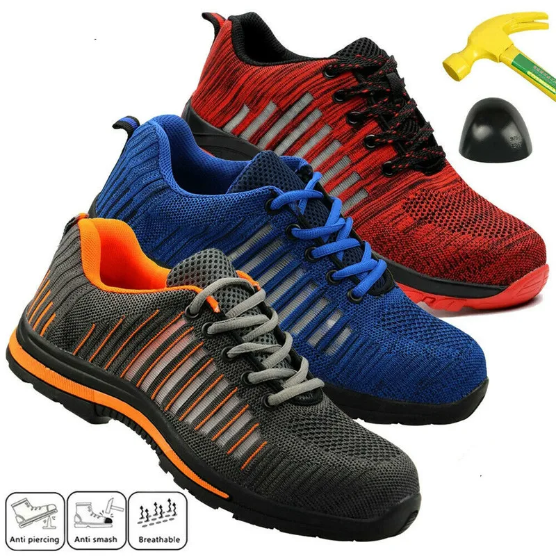 

Hohner Safety Steel Toe Work Shoes Breathable Sneakers Anti-Slip Puncture Proof for Men