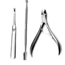 Bittb 3 шт Нержавеющая ножницы для кутикулы толкатель для удаления щипцы для стрижки ногтей инструменты для ногтей маникюрный набор, удаляет мертвую кожу ножницы для кутикулы