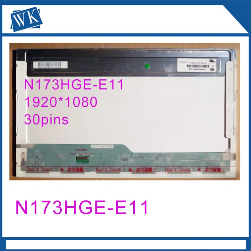 

Free shipping A- 99% new New 17.3" LED LCD Screen B173HTN01.1 N173HGE-E11 1920x1080 HD Display eDP 30Pin