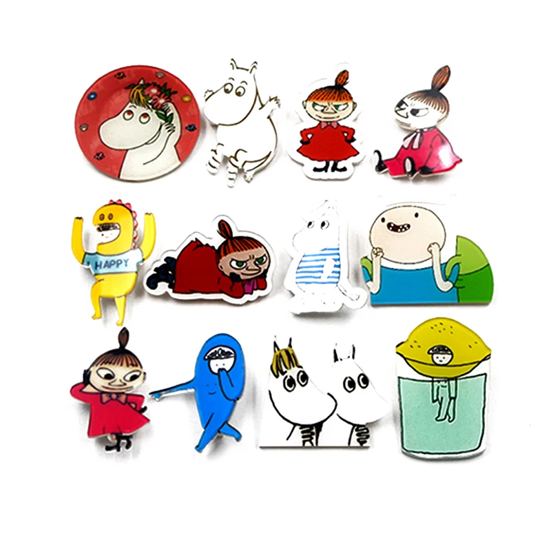 

Nengdou Y14 anime badges acrylic brooch for children backpack icons for clothes collar scarf lapel pin cartoons icons decoration