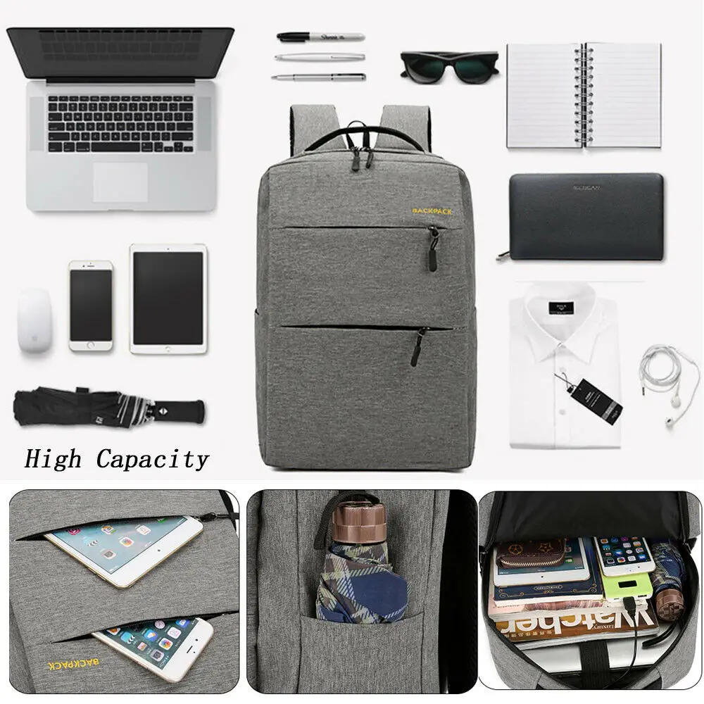  Anti-theft men's laptop backpack business travel multi-function canta school bag USB charging inter - 33008554202