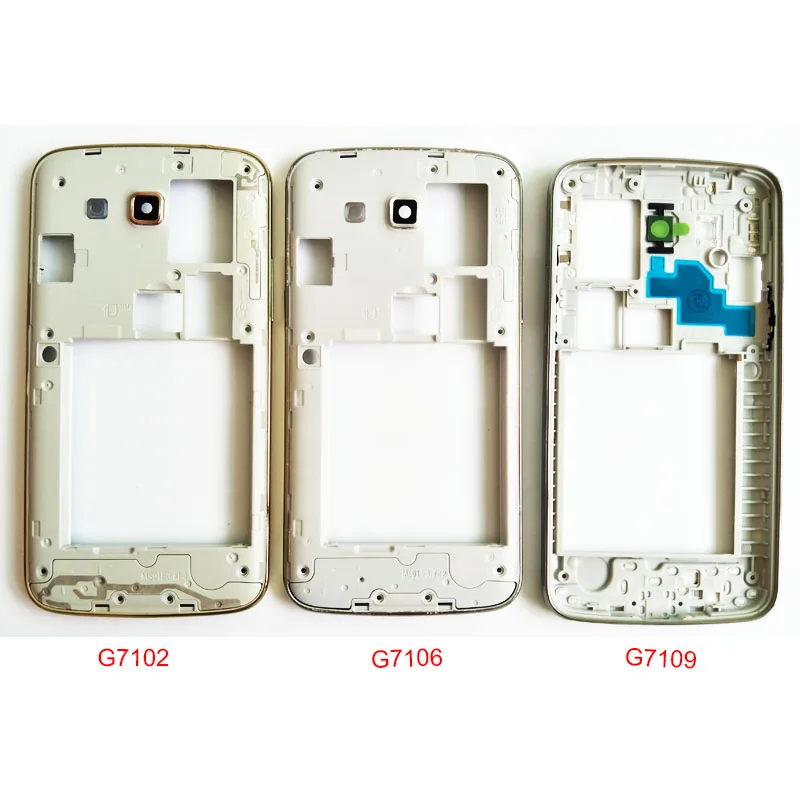 

New Original Middle Plate Frame Bezel Housing+Power Volume button+camera glass lens For Samsung Galaxy Grand 2 G7102 G7106
