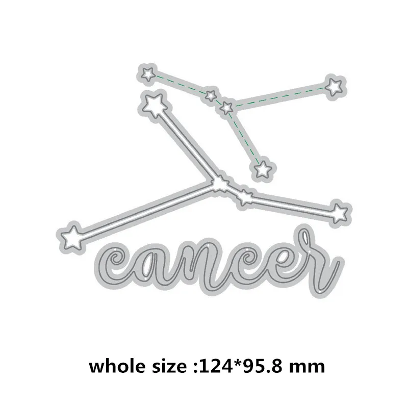 Созвездие зодиака с логотипом набор штампов для резки металла для скрапбукинга и бумага для изготовления открыток ремесленные штампы Новинка - Цвет: 03 Cancer