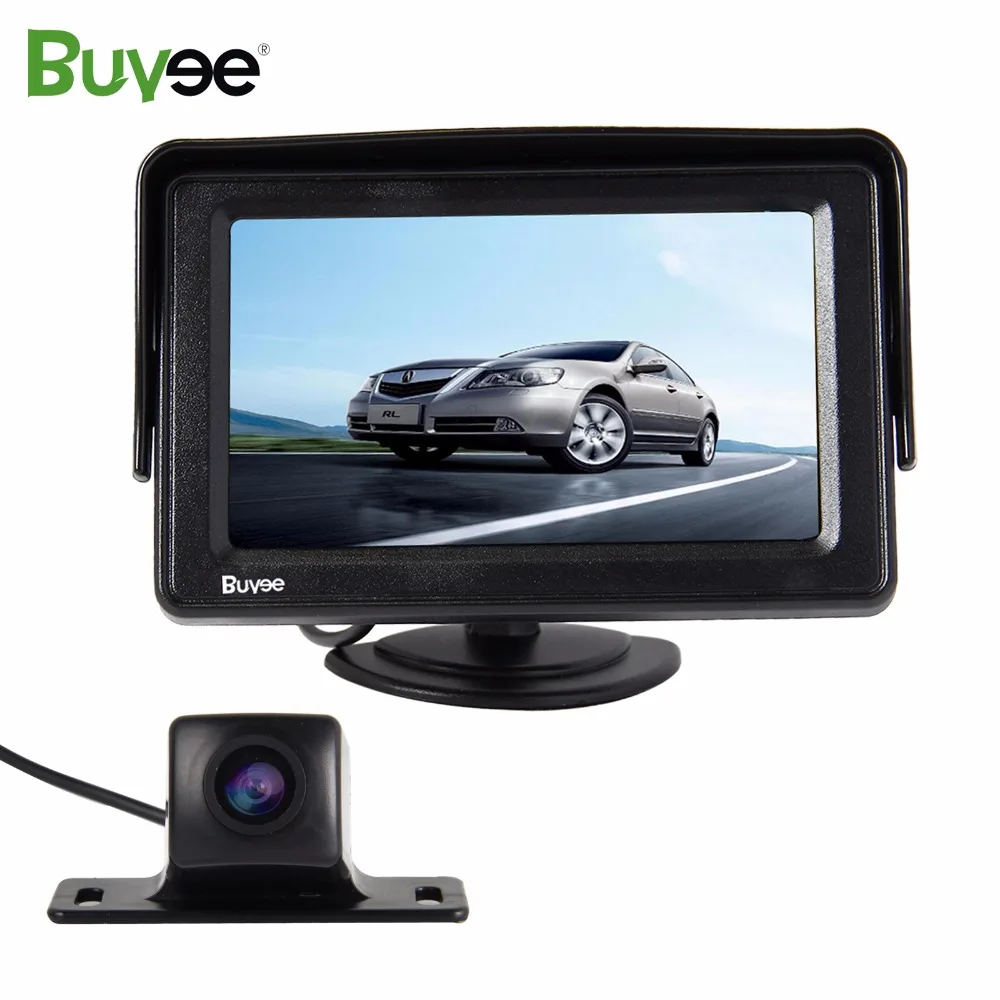 

Buyee Car parking assist system kit 4.3 Inch TFT LCD car monitor 2 AV inputs + HD PAL Car reverse Rear view camera for RV Truck