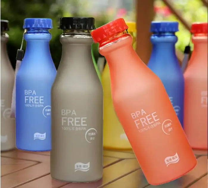 

550ML High Quality Unbreakable Outdoor Sports Travel Water Bottle Portable Leak-proof Crystal water bottle