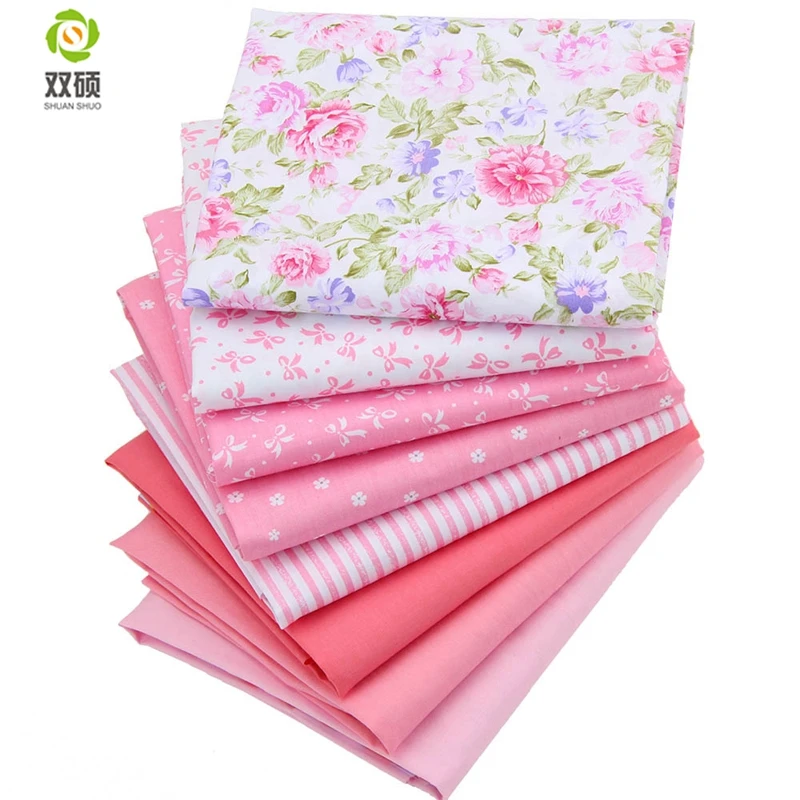 

8 Color Cotton Twill Fabric Patchwork Tissue Cloth Of Handmade DIY Quilting Sewing Baby&Children Sheets Dress 40*50cm 8PCS/LOT