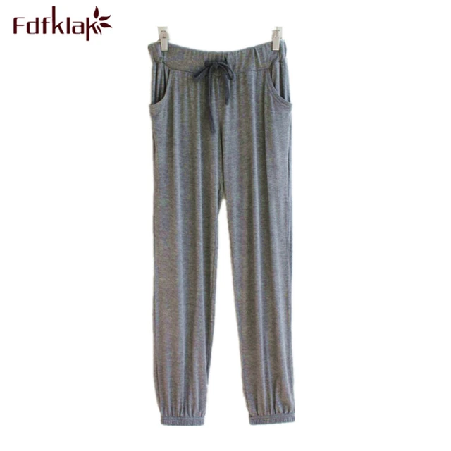 Spring Autumn Cotton Sleepwear Pant Comfortable Modal Loose Pajama Pants  Women Casual Night Wear Lantern Pant Lounge Trousers - Sleep Bottoms -  AliExpress