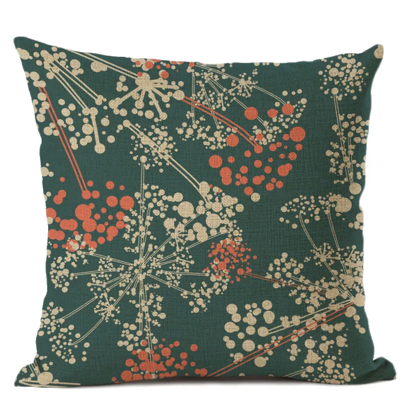 غطاء وسادة مطبوعة الكتان القطن مكتب وسادة غرفة المعيشة أريكة وسادة للديكور كم 45x45 cm أفضل بيع المنزل المنسوجات