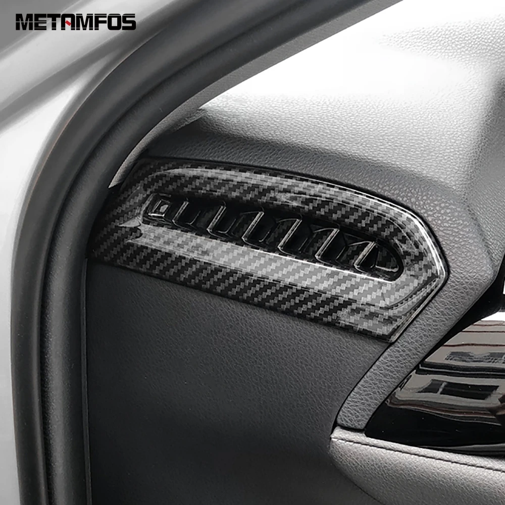 

For Toyota Camry 2018 2019 2020 Carbon Fiber Front Air Condition Flow Vent Outlet Cover Trim Decoration Frame Inner Accessories