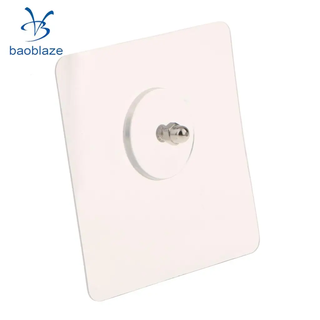 2pcs Self Adhesive No Drilling No Trace Hanging Nails Heavy Duty Shelf Supporter Seamless Kitchen Wall Sticky Hook