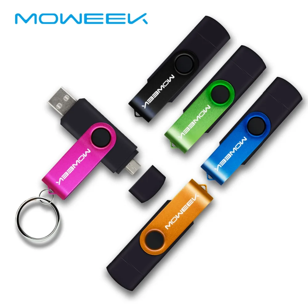 Moweek USB Flash Drive 2017 new cle usb stick 128G otg pen drive usb 2.0 Smartphone Pendrive 4/8/16/32/64G storage devices gift