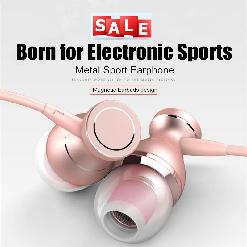 

In-Ear Earphones Lerbyee J9 Magnetic Wired Earbuds Stereo Noise Cancelling Earphones with Mic and Volume Control