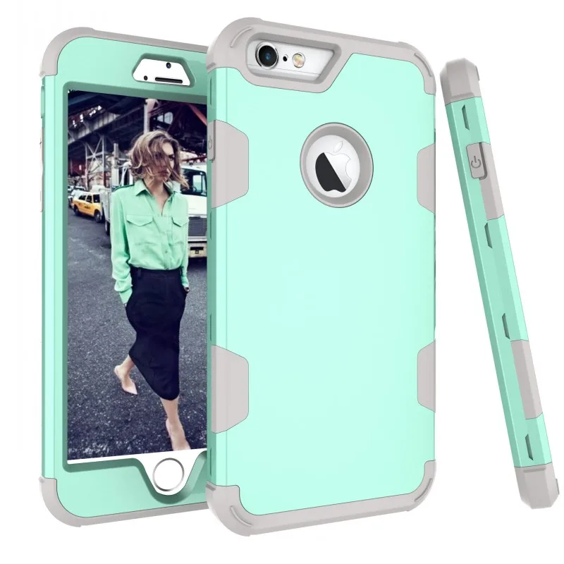 

Shockproof Case for Iphone 6 Plus Cover Armor 3 in 1 Full Protection Plastic Cover for Iphone 6s Plus 6 Plus Case for Iphone 6