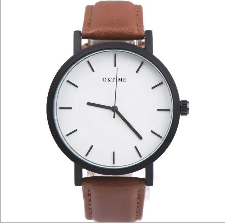 2016 Sport Watches Military Army men watch luxury brand men watch leather waterproof Brown Black Big