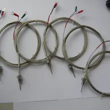 Термопара с компенсирующим кабелем, двухпроводная система, СС оплетка кабеля, быстрая 0-1000C