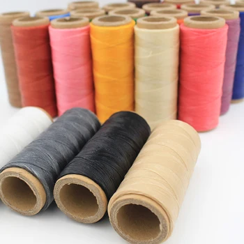 

50m/roll Color Waxed Thread Leather Sewing Wax Cords Polyester For Upholstery Bag Shoes Leather Tools Material Stitching String