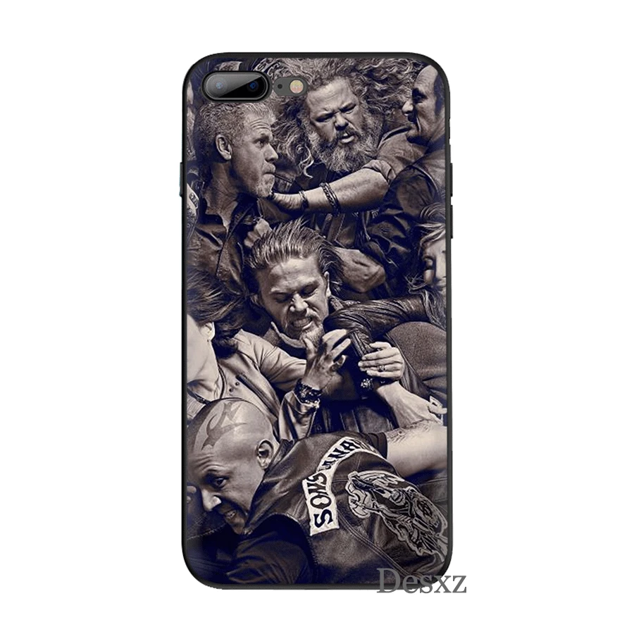 Силиконовый ТПУ чехол для телефона Sons Of Anarchy iPhone 11 Pro X XS Max XR 6 6s 7 8 Plus 5 5s SE защитный