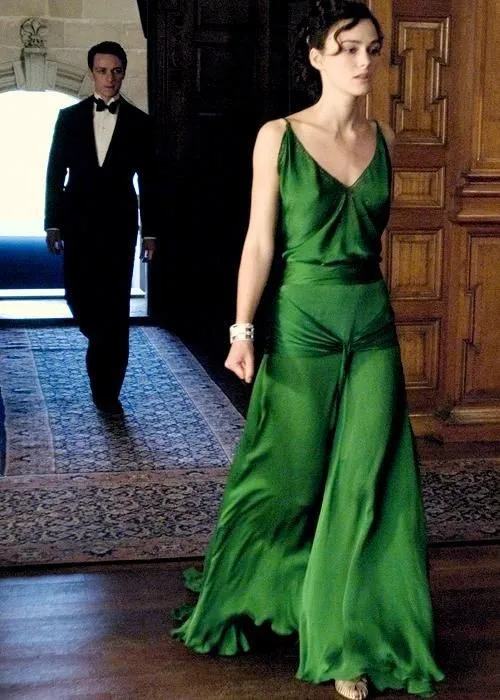 Keira Knightley Green Dress In 