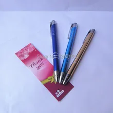 Дешевые Бизнес подарки 200 шт много персонализированные Ручки Бизнес Реклама подарки выгравированы с вашим Собственный бренд имя и текст