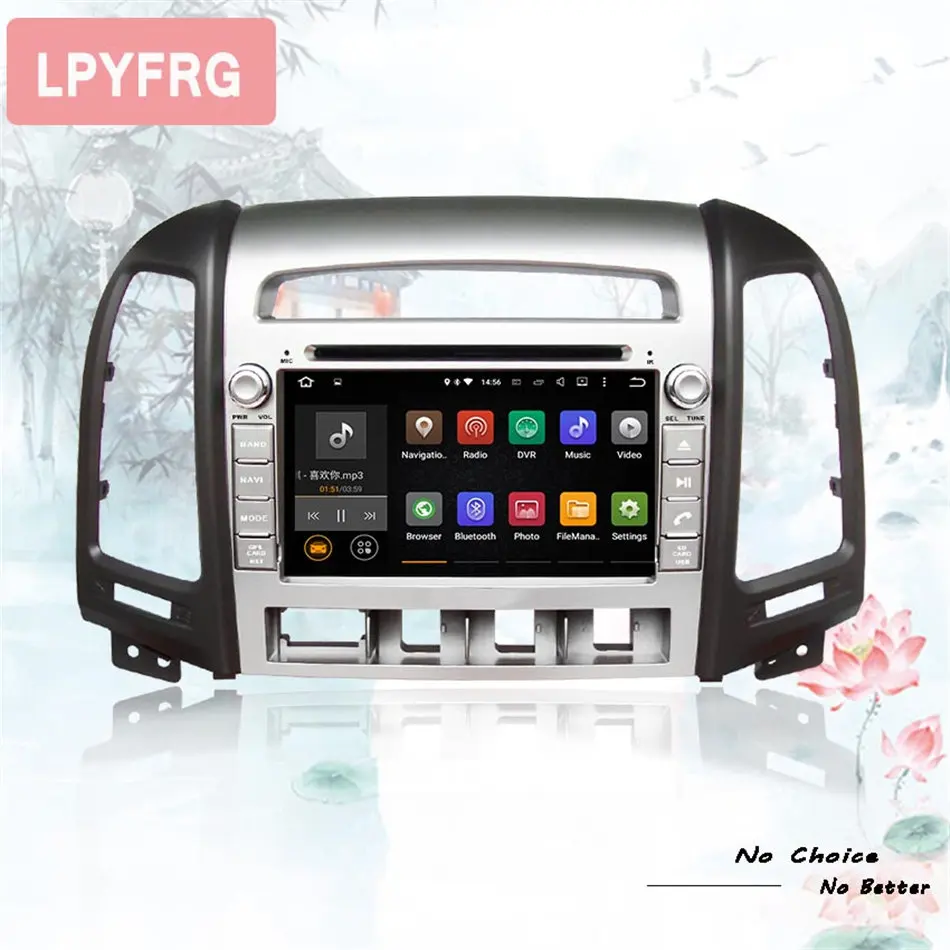 1024*600 android 9,0 автомобильный dvd gps плеер 2 DIN для HYUNDAI SANTA FE santafe 2006-2012 навигационное радио головное устройство 4G мультимедиа