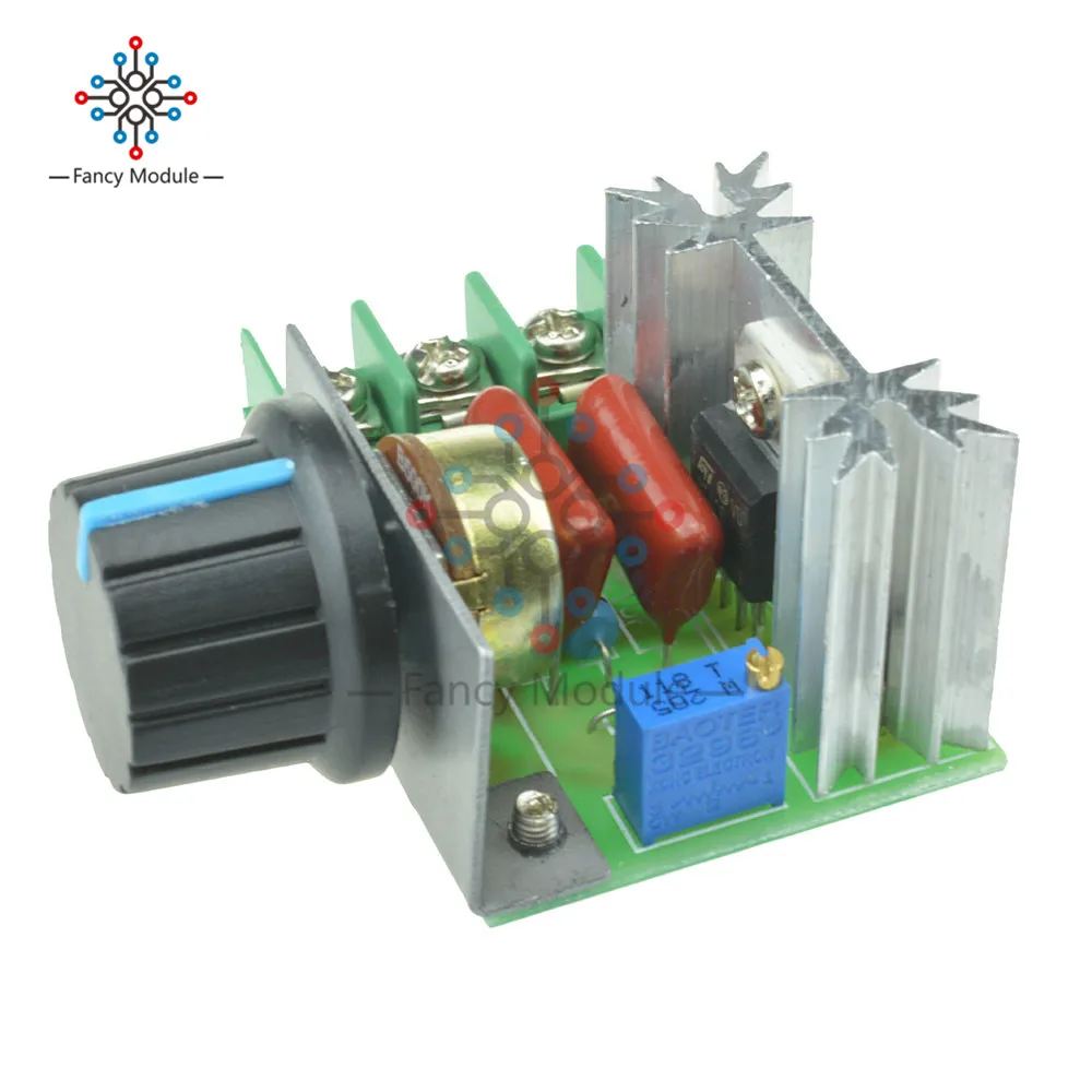

AC 2000W 220V SCR Voltage Regulator Dimming Dimmers Speed Controller Thermostat Electronic Voltage Regulator Module In stock