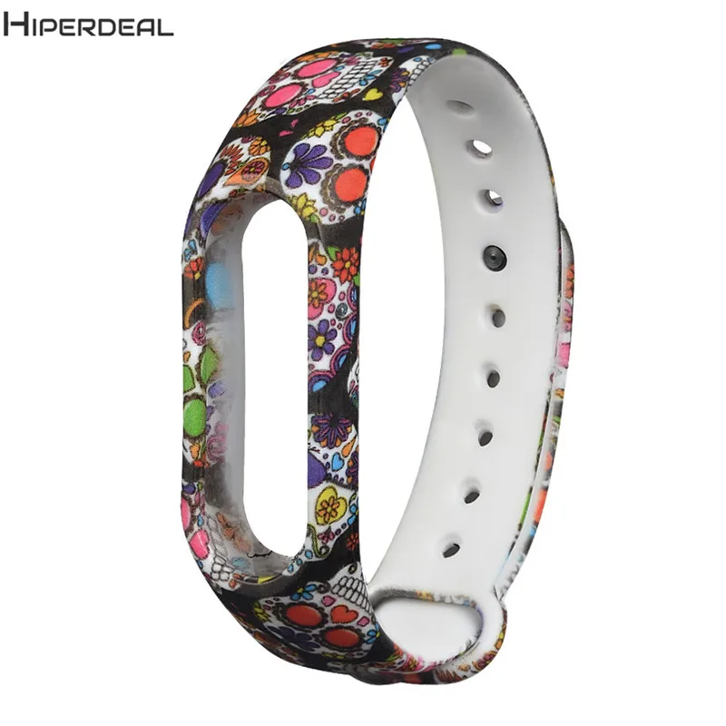 

HIPERDEAL Strap Bracelet For XIAOMI MI Band 2 Replacement New Skull Silicon Printing Christmas Pattern OC13a