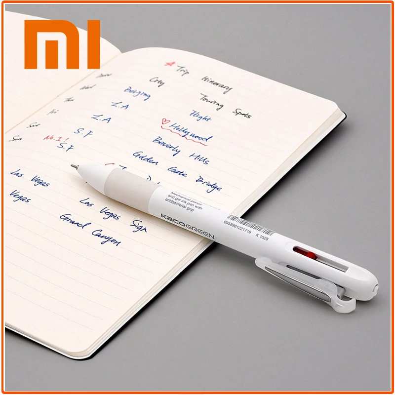 Ручка гелевая Xiaomi KACO 4 в 1 черная синяя красная 0 5 мм | Электроника