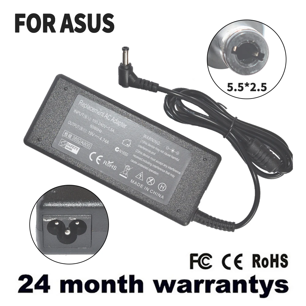 NEW POWER SUPPLY FOR ASUS Laptop Charger AC Adapter 19V 4.74A X53E X53S