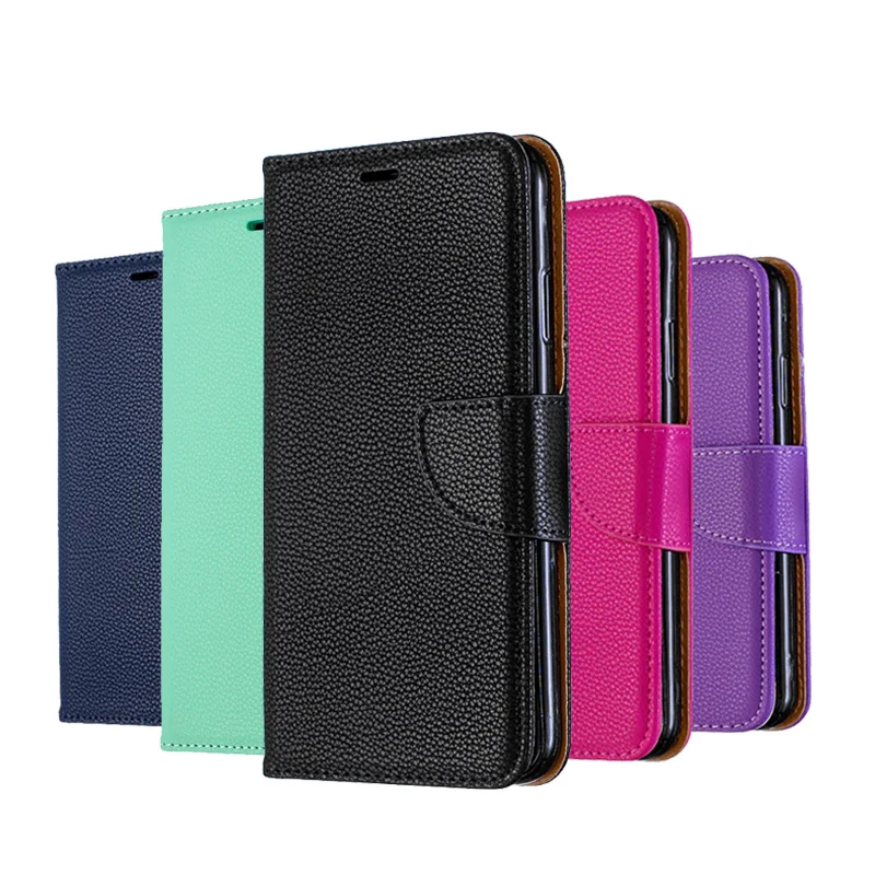 

2019 Litchi Flip Mobile Phone Case For LG Stylo 5 K40 K50 Q60 Cover Wallet Pouch For Coque Sony Xperia 10 TPU Book Leather Bag