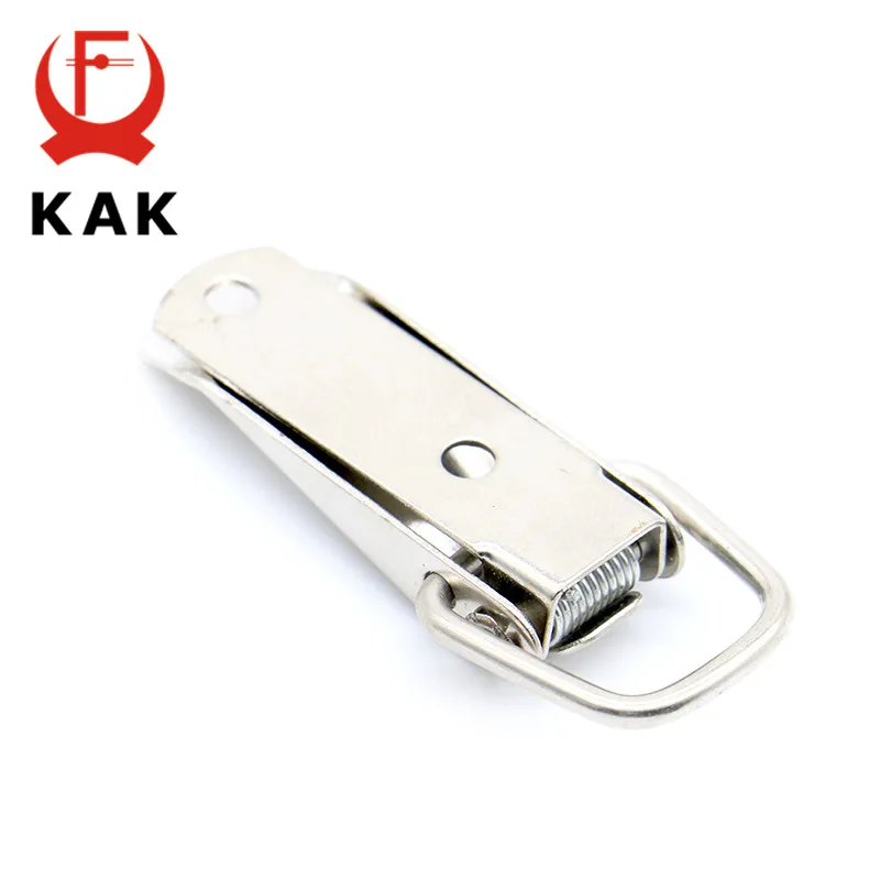 Hardware Cabinet Boxes Spring Loaded Latch Catch Toggle Hasp 27*63 Iron Hasp For Sliding Door Simple Window Cabinet KAK J105
